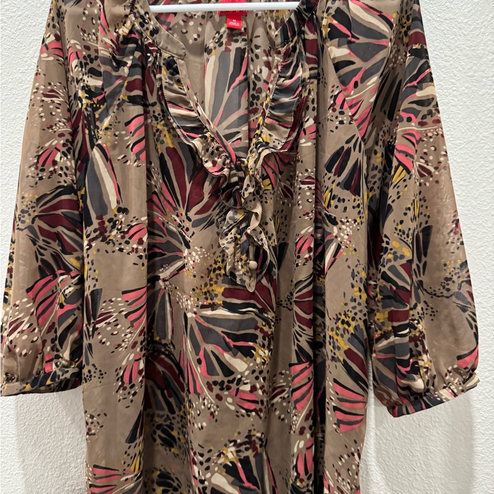 Excellent Condition Women's Multicolor Ruffle Blouse